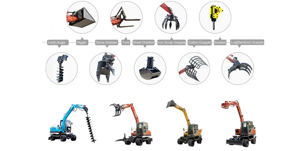 Dispositivos opcionais de trabalho de escavadeira do fabricante de escavadeira JingGong China